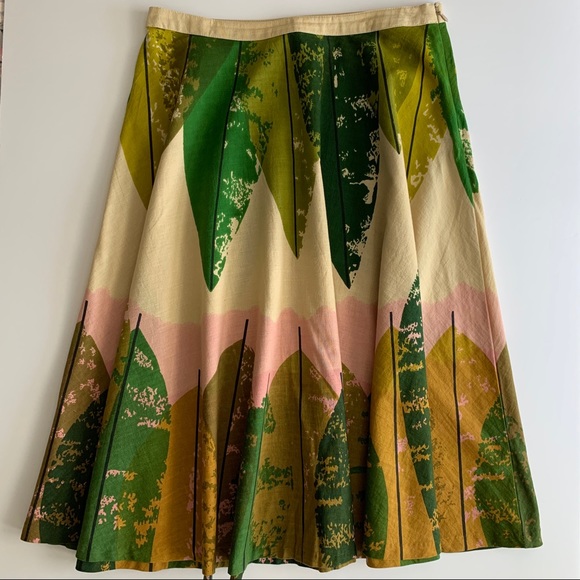 Anthropologie Dresses & Skirts - Anthropologie Midi Leaf Print Skirt